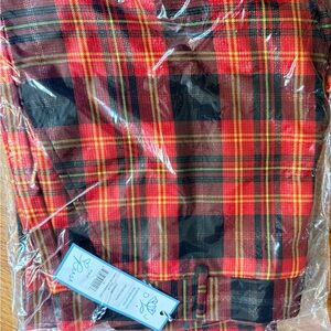 NWT Draper James Caroline Shimmer Plaid Pants Women’s 12 Holiday Red Tartan